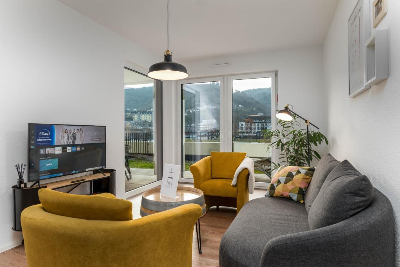 Vivamosel: Appartement Mit Mosel & Burgblick - Balkon - Parken - Aufzug - Fahrradraum Commune fusionnée de Cochem-Land Extérieur photo