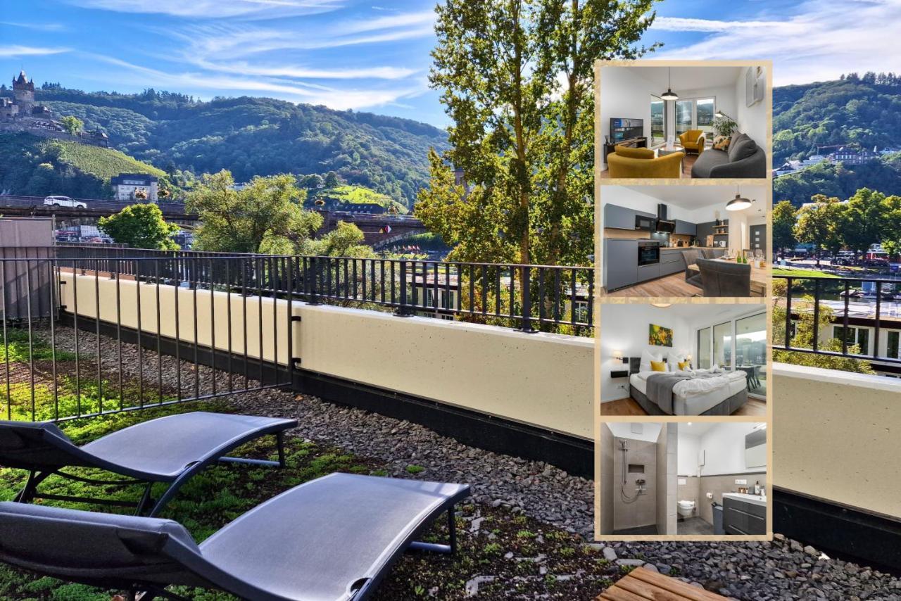 Vivamosel: Appartement Mit Mosel & Burgblick - Balkon - Parken - Aufzug - Fahrradraum Commune fusionnée de Cochem-Land Extérieur photo